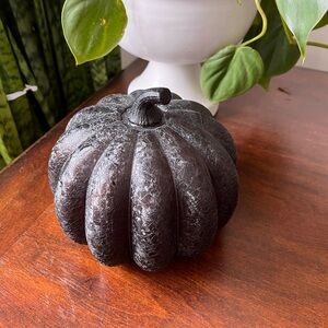 Threshold Glass Pumpkin Decor - Halloween Fall Gothic Decor - Medium